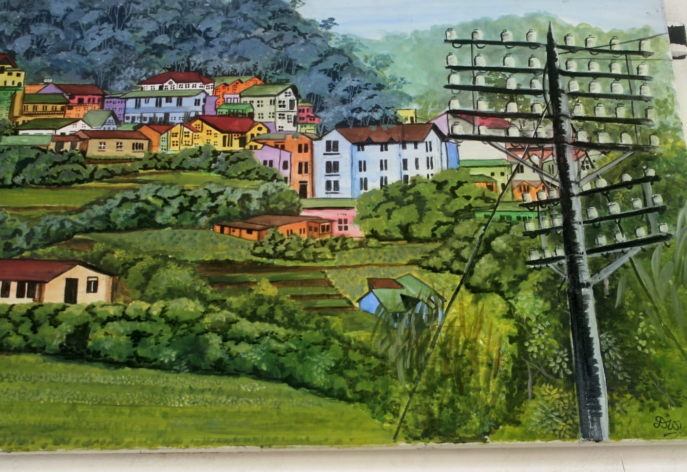 Hillside Houses — artwork by Deepthi Wijewardana