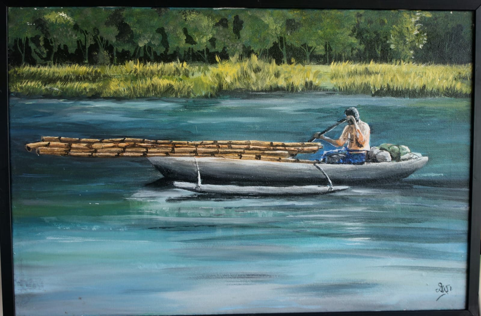 River Boatman — artwork by Deepthi Wijewardana